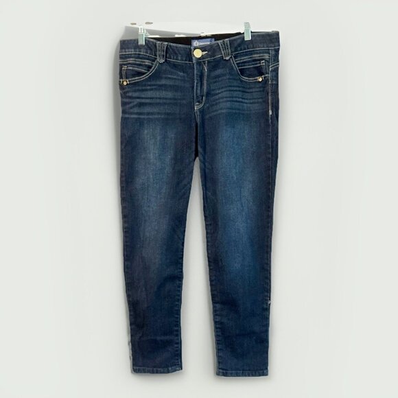 Democracy Women’s Ab solution Skinny Leg Jean Size 12 Stretch Dark Wash Blue - Picture 1 of 8